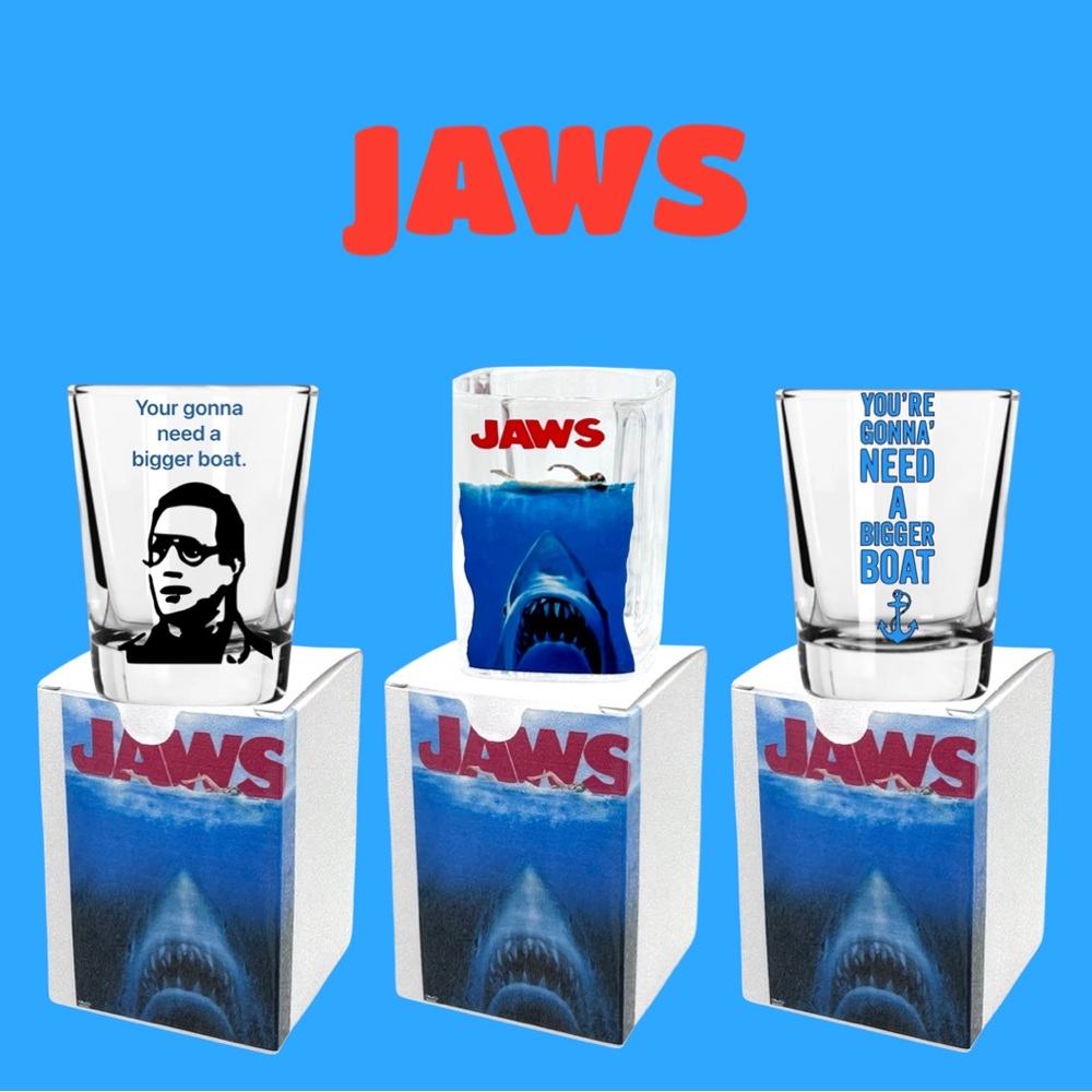 Movie JAWS Shot Glasses/Gift Boxes!! CHOICES